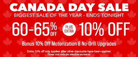 Current sale at Select Blinds Canada