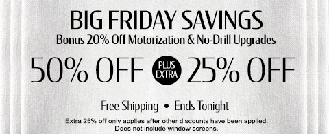Current sale at Select Blinds Canada