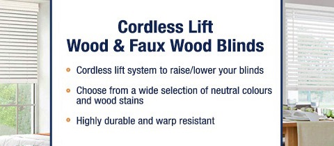 cordless lift wood and faux wood