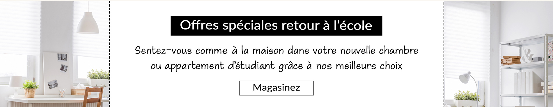 Retour à l'école - stores à petit prix