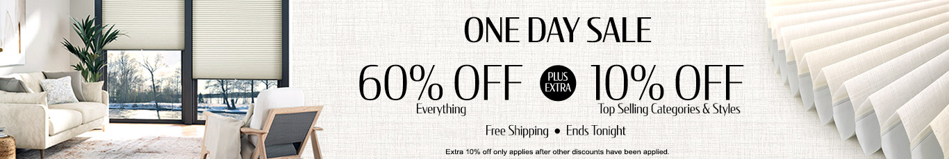 60% off everything + extra 10% off Top Selling Categories & Styles