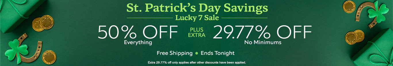 50% off everything + 29.77% off 