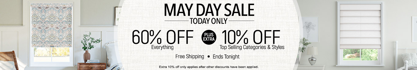 60% off everything + extra 10% off Top Selling Categories & Styles