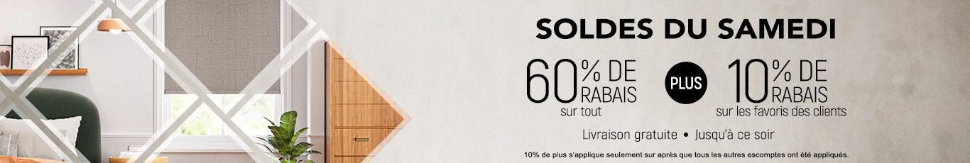 60% de rabais sur tout + 10% supplémentaire sur les favoris des clients