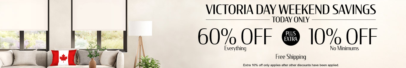 60% off everything + extra 10% off most popular blinds