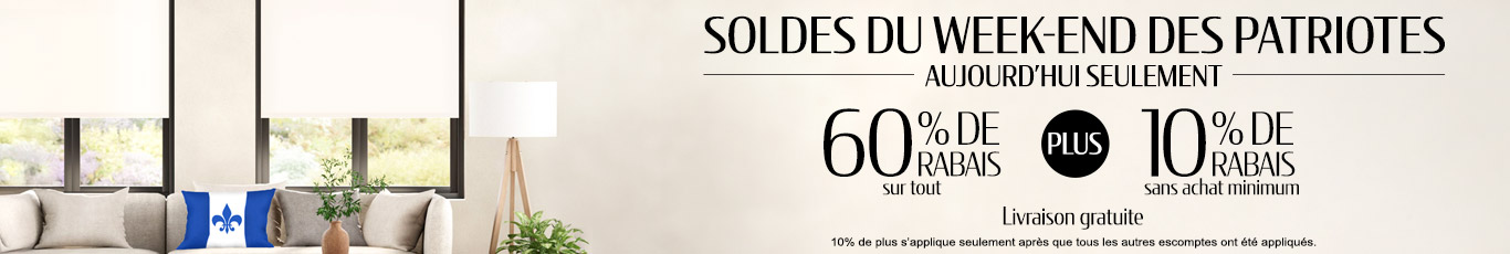 60% de rabais sur tout + 10% supplémentaire sur les stores les plus populaires
