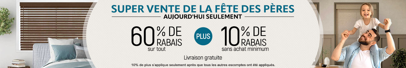 60% de rabais sur tout + 10% supplémentaire sur les stores les plus populaires
