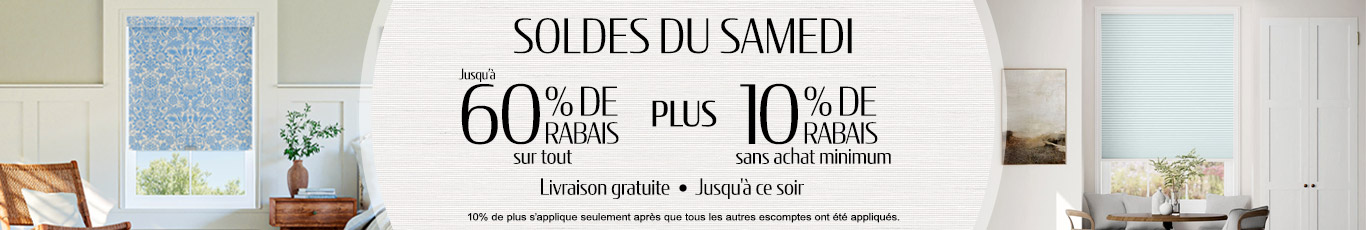 Jusqu'à 60% + 10% de rabais supplémentaire sur tout