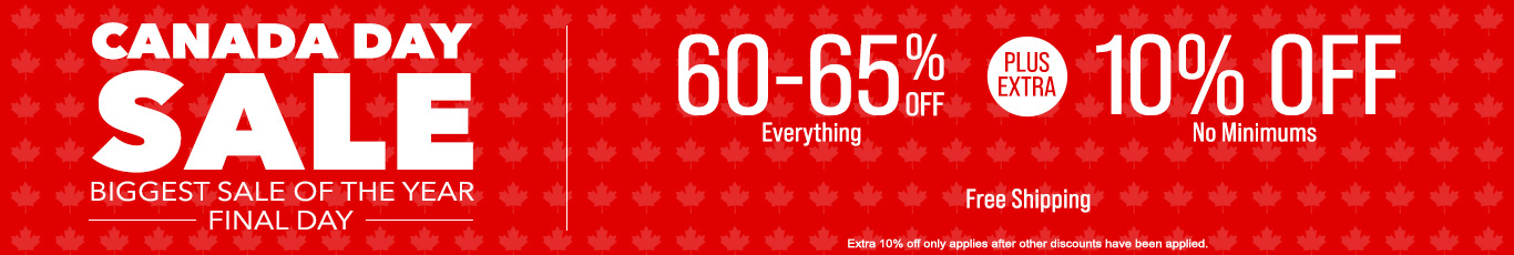 60-65% off everything + extra 10% off