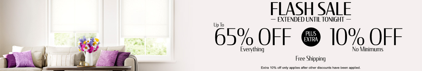 Up to 65% off everything + 10% off 
