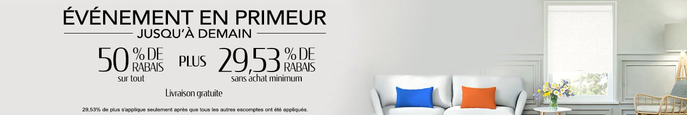 50% de rabais sur tout + 29.53% de rabais