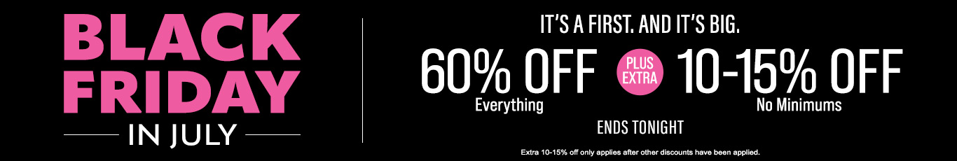 60% + extra 10 - 15% off everything