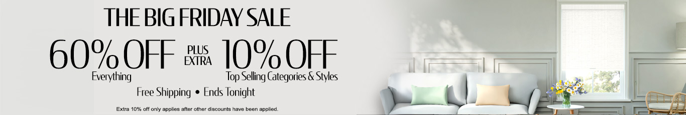 60% off everything + extra 10% off Top Selling Categories & Styles