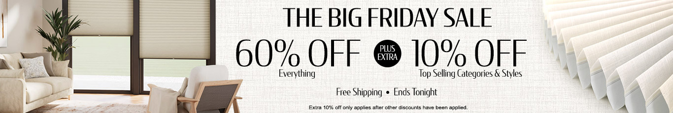 60% off everything + extra 10% off Top Selling Categories & Styles