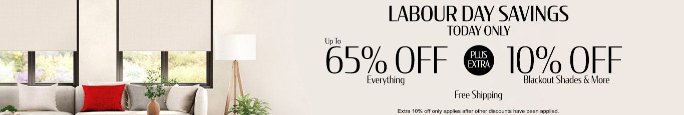 Up to 65% off everything + 10% off All Blackout Shades & More