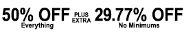 50% + 29.77% off everything