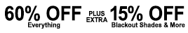 60% + 15% off blackout shades and more